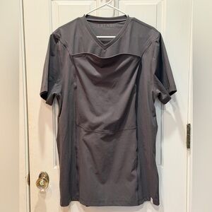 Lalabu XL Men’s Dark Gray Dad Shirt Kangaroo Pouch Short Sleeve